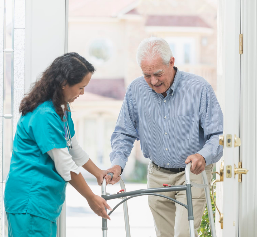 Helping old man